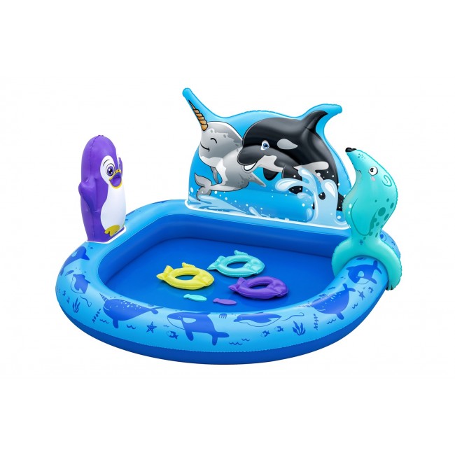 Bestway Polar Pals Kids Inflatable Water Play Center and Pool 1.34 m x 1.31 m x 73 cm Bestway Polar Pals Kids Inflatable Water Play Center and Pool 1.34 m x 1.31 m x 73 cm