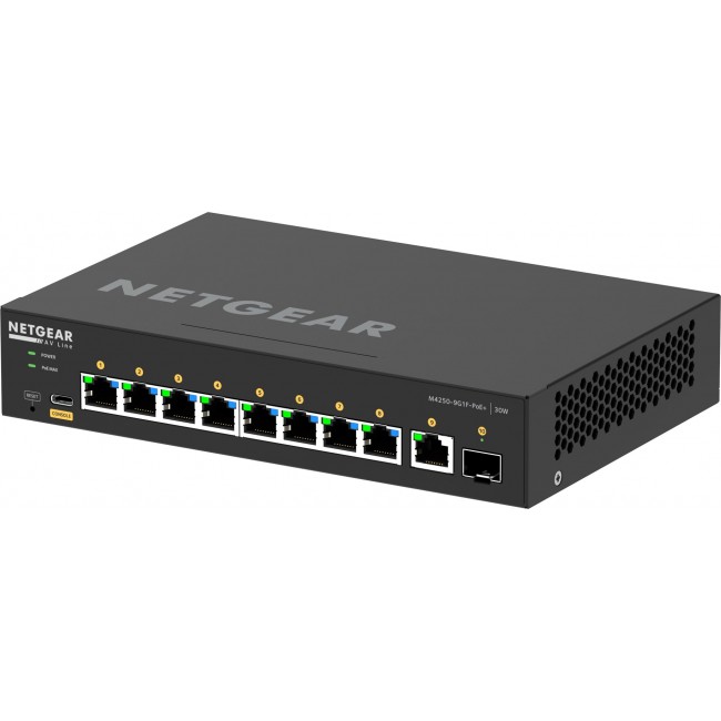 NETGEAR 8x1G PoE+ 110W 1x1G and 1xSFP Managed Switch NETGEAR 8x1G PoE+ 110W 1x1G and 1xSFP Managed Switch