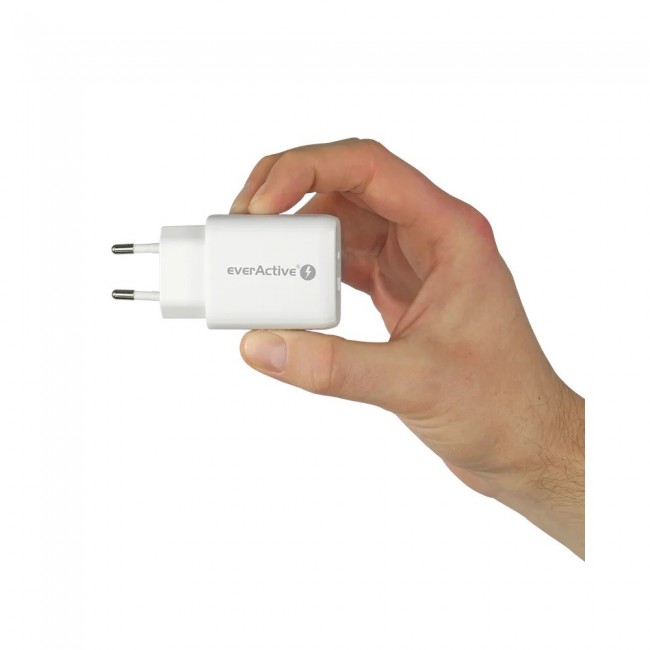 Charger 1 x USB Quick Charge 3.0, 1 x USB-C PD PPS 25W white