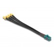 DeLOCK Cable Mini FAKRA Z jack quad to 4 x SMA jack A-Type Premium