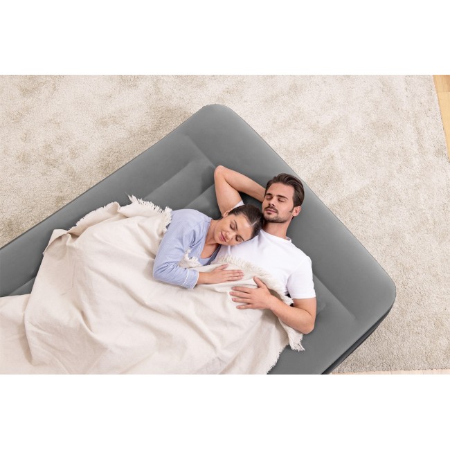 Bestway Tritech Air Mattress Queen with Built-in AC Pump and Antimicrobial Coating 2.03 m x 1.52 m x 46 cm