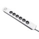 Qoltec 50294 surge protector White-grey 6 AC outlet(s) 230 V 1.8 m Qoltec 50294 surge protector White-grey 6 AC outlet(s) 230 V 1.8 m