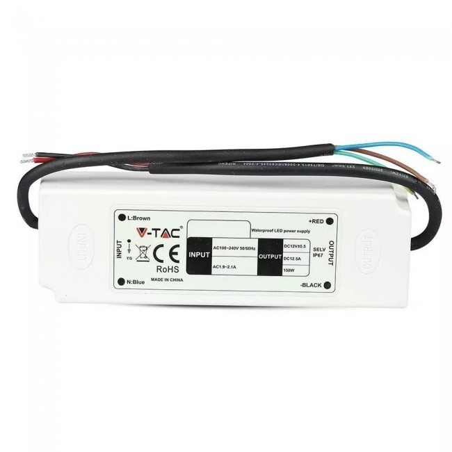 LED power supply V-TAC VT-22105 100W 12V 8A IP67 EMI filter (SKU 3251) White LED power supply V-TAC VT-22105 100W 12V 8A IP67 EMI filter (SKU 3251) White