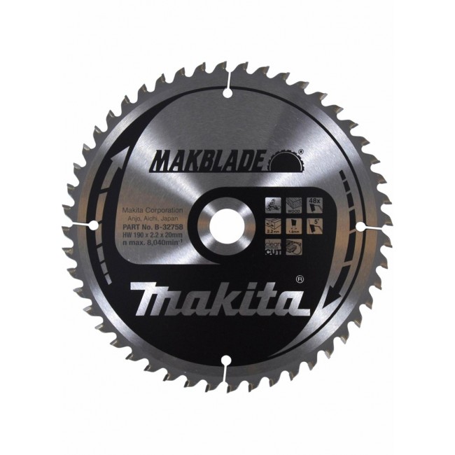 Makita Circular Saw Blade 190x30x48z Makblade for wood cutting Makita Circular Saw Blade 190x30x48z Makblade for wood cutting