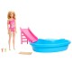 Barbie Doll and Pool Playset, Blonde with Pool, Slide, Towel and Drink Accessories Barbie Doll and Pool Playset, Blonde with Pool, Slide, Towel and Drink Accessories