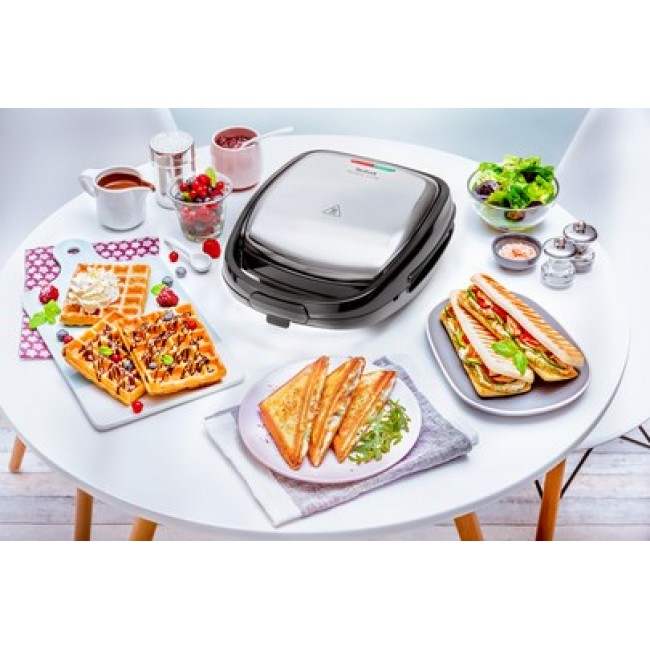 Tefal SW341D12 sandwich maker 700 W Black, Stainless steel Tefal SW341D12 sandwich maker 700 W Black, Stainless steel