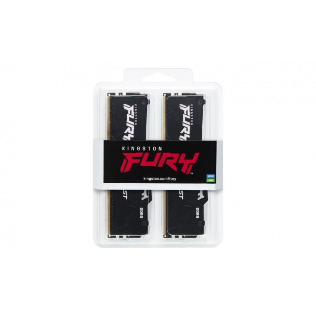 Kingston Technology FURY Beast 64GB 6000MT/s DDR5 CL36 DIMM (Kit of 2) RGB Kingston Technology FURY Beast 64GB 6000MT/s DDR5 CL36 DIMM (Kit of 2) RGB