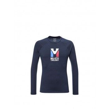 Koszulka męska MILLET Trilogy Wool Ts Ls M granatowa - XL