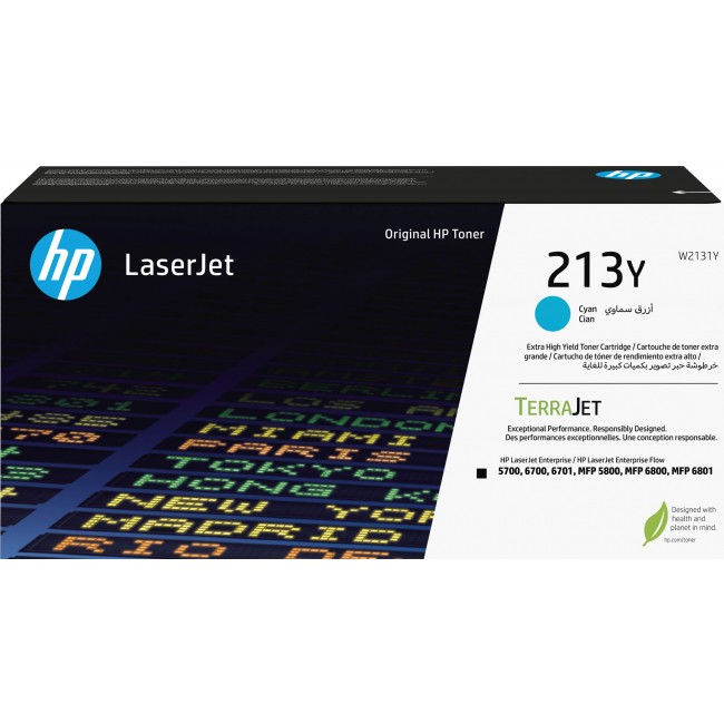 HP 213Y Extra High Yield Cyan Original LaserJet Toner Cartridge HP 213Y Extra High Yield Cyan Original LaserJet Toner Cartridge