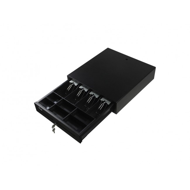 Equip Cash Register Drawer for Point of Sale (POS) System, 4 Bill/8 Coin Compartments, Removable Coin Slots, RJ11 connector
