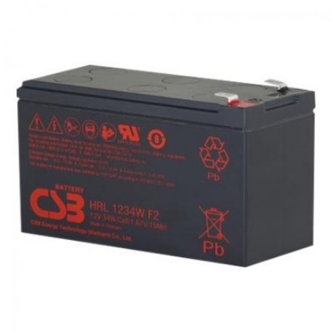 CSB Battery Battery 12V 9Ah 34W Pb F2 | HRL1234W CSB Battery Battery 12V 9Ah 34W Pb F2 | HRL1234W