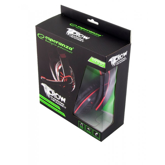 Esperanza EGH330R Head-band Black,Red