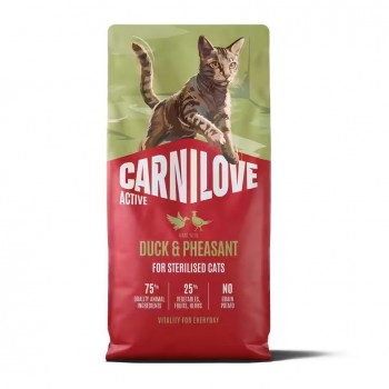 CARNILOVE Active Cat Duck & Pheasant Sterilised - dry cat food - 6kg