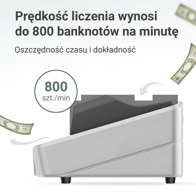 Extralink LOCKSTAR PROFESJONALNA LICZARKA NOMINALOWA DO BANKNOT W UV, IR, MG X-300 Banknote counting machine White Extralink LOCKSTAR PROFESJONALNA LICZARKA NOMINALOWA DO BANKNOT W UV, IR, MG X-300 Banknote counting machine White