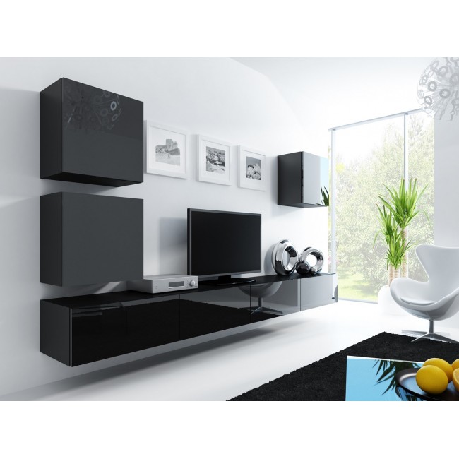 Cama Square cabinet VIGO 50/50/30 black/black gloss