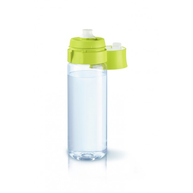 Brita Fill&Go lime green filter bottle +4filters