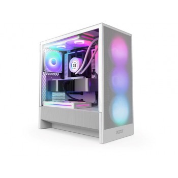 NZXT H5 FLOW RGB (2024) MIDI TOWER CASE WITH WINDOW WHITE