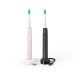 Philips 3100 series HX3675/15 2-pack sonic electric toothbrushes - black & pink Philips 3100 series HX3675/15 2-pack sonic electric toothbrushes - black & pink