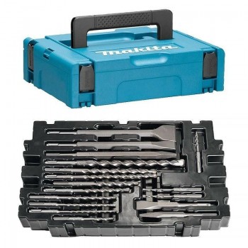 MAKITA DRILL BIT SET SDS + CHISELS 17pcs. IN THE MAKPAC SUITCASE