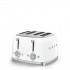 Toaster Smeg for 4 slices, white