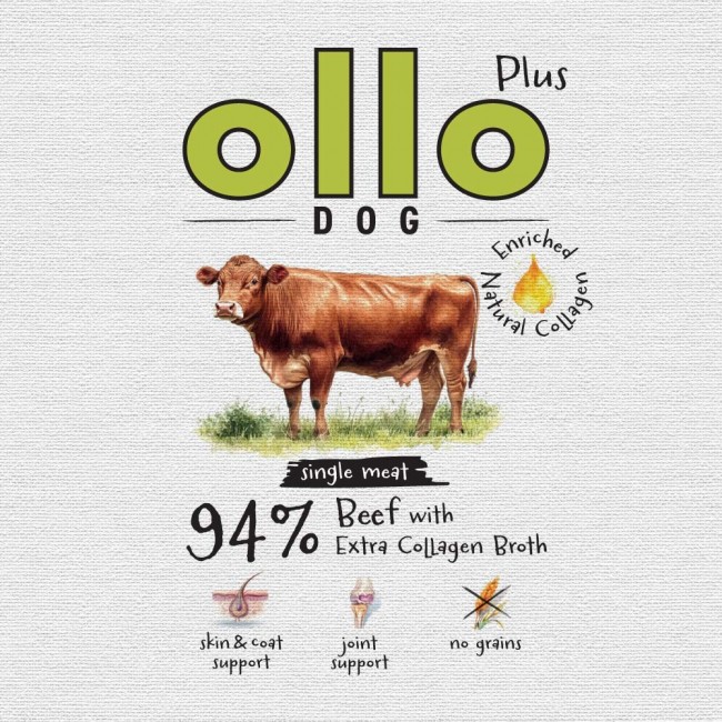 OLLO Plus Collagen Mono Beef - wet dog food - 800g OLLO Plus Collagen Mono Beef - wet dog food - 800g