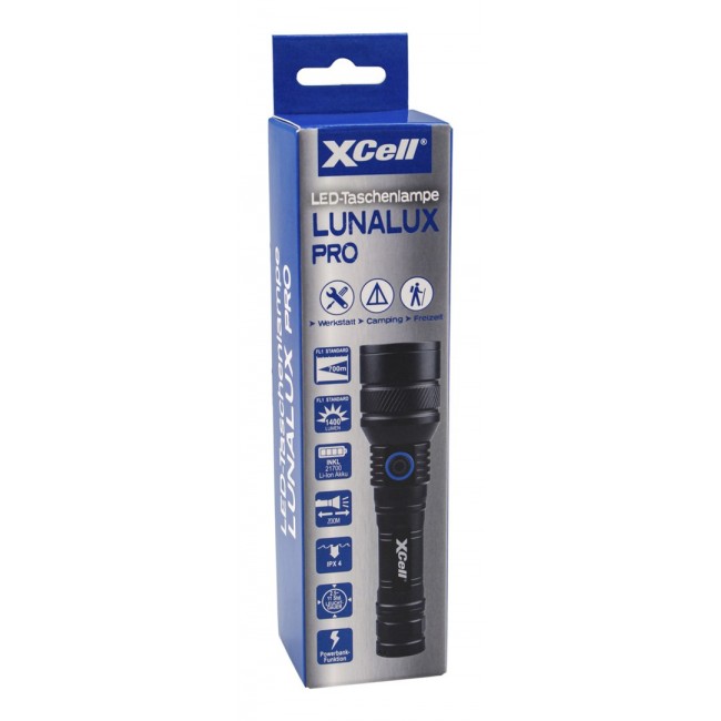 XCell Lunalux PRO Black Hand flashlight LED