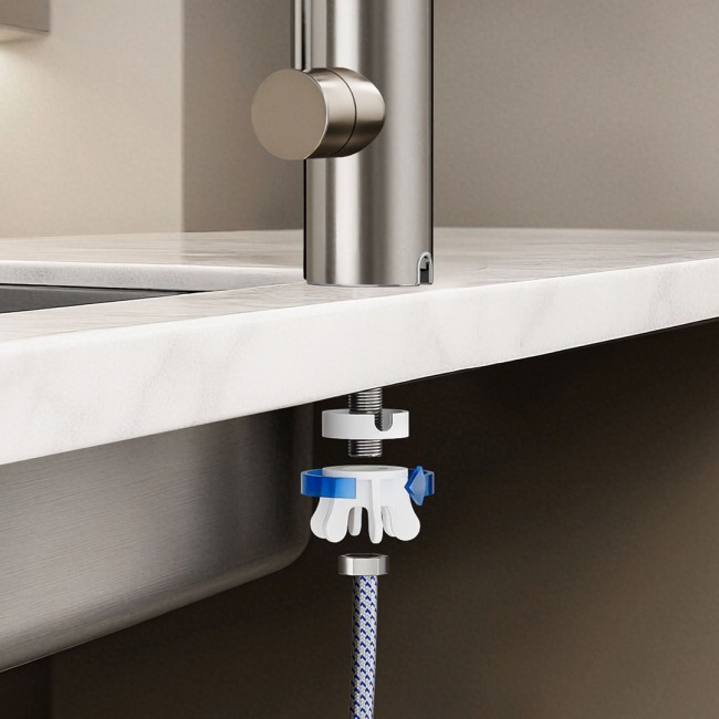 Teesa instantaneous water heater with flexible spout TSA4107 metal