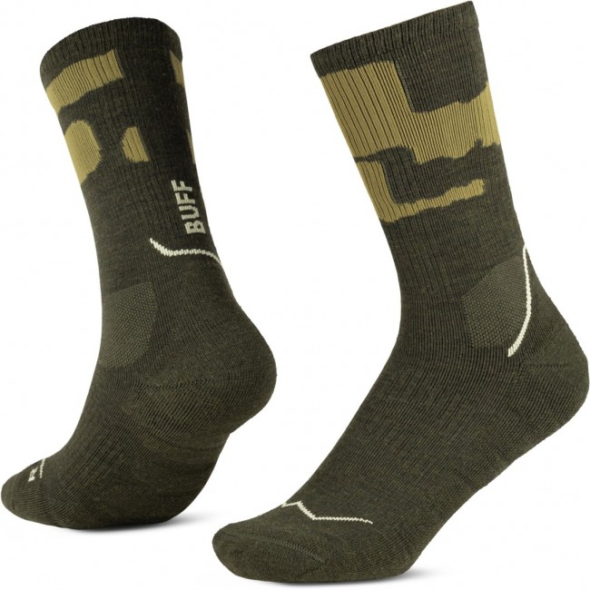 BUFF Merino MW Crew Socks MWC2 Beetle Socks, Green L
