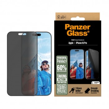 PanzerGlass 2-Way Privacy Screen Protector iPhone 16 Pro | Ultra-Wide Fit w. EasyAligner Clear screen protector Apple 1 pc(s)