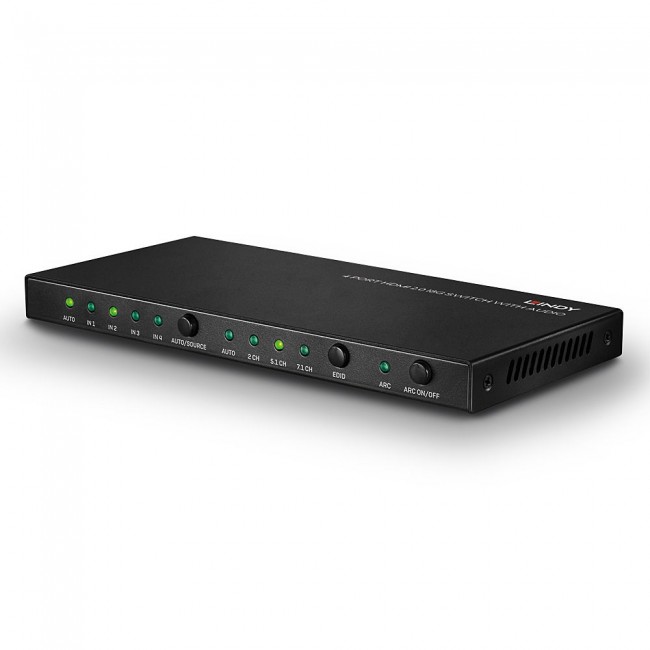 Lindy 4 Port HDMI 18G Switch with Audio Lindy 4 Port HDMI 18G Switch with Audio