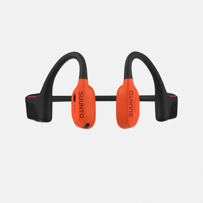Suunto Wing 2 Coral Orange wireless bone conduction headphones with power bank
