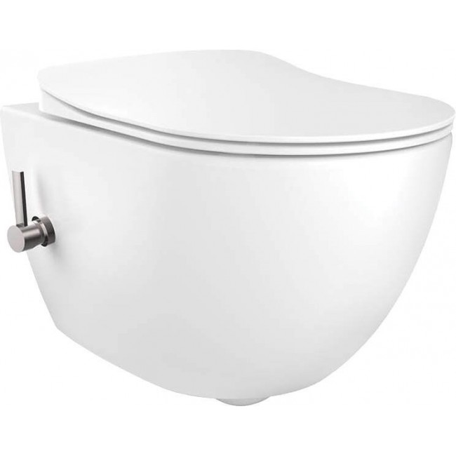 Toilet with bidet function - with mixer tap