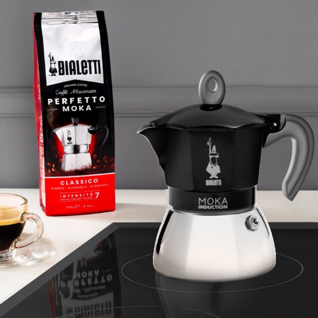 Bialetti Moka Induction Moka pot 4TZ Black Bialetti Moka Induction Moka pot 4TZ Black