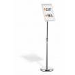 Durable 479823 sign holder/information stand A4 Aluminium, Plastic, Steel Silver