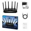 Cudy WR11000 wireless router 2.5 Gigabit Ethernet Tri-band (2.4 GHz / 5 GHz / 6 GHz) Black