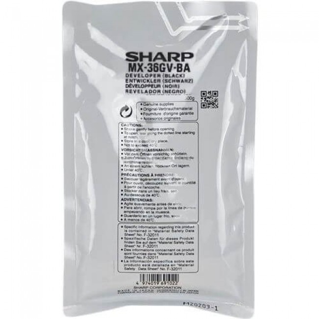 Sharp MX-36GVBA developer unit 60000 pages Sharp MX-36GVBA developer unit 60000 pages