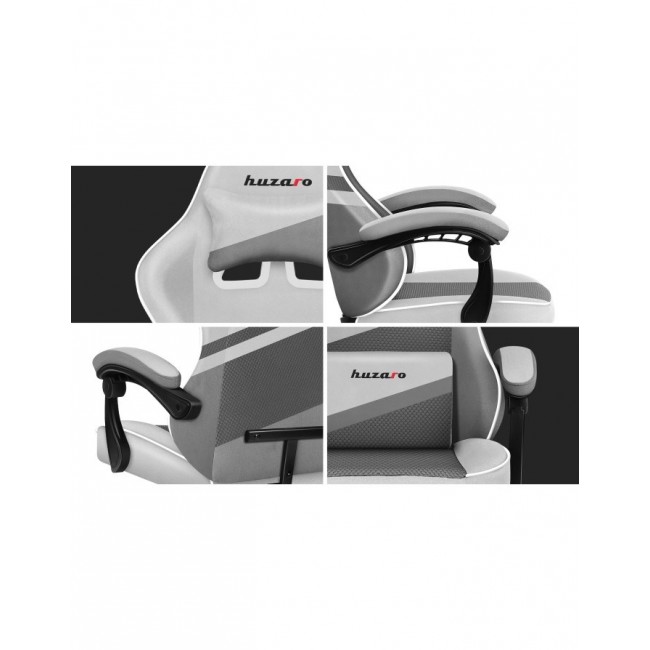 Huzaro FORCE 4.4 PC gaming chair Bucket (cradle) seat Grey, White