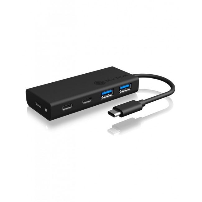 ICY BOX IB-HUB1426-CPD USB 3.2 Gen 1 (3.1 Gen 1) Type-C 5000 Mbit/s Black