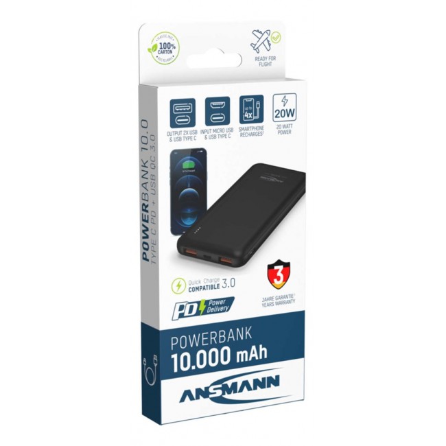 Ansmann PB320PD 10000 mAh Black Ansmann PB320PD 10000 mAh Black
