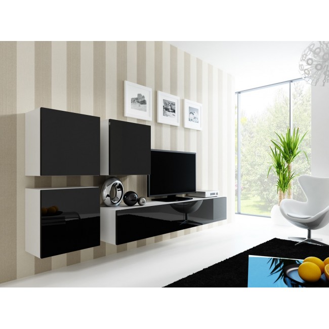 Cama Square cabinet VIGO 50/50/30 white/black gloss