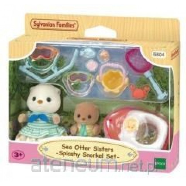 SYLVANIAN sisters of sea otters on vac.05804 58046 SYLVANIAN sisters of sea otters on vac.05804 58046