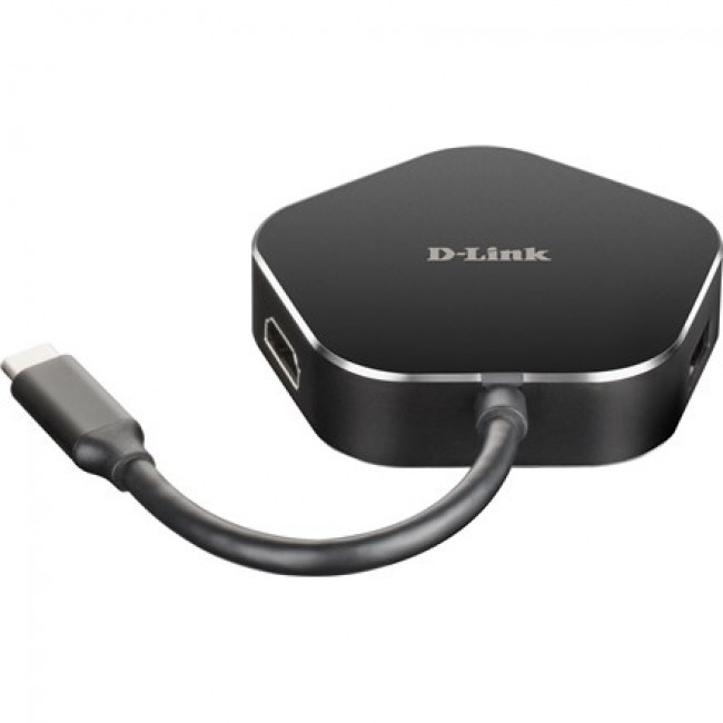 D-Link DUB-M420 laptop dock/port replicator Wired Thunderbolt 3 Aluminium, Black