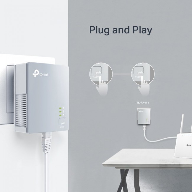 TP-Link PA411KIT 500 Mbps Wired LAN White 2 pcs TP-Link PA411KIT 500 Mbps Wired LAN White 2 pcs