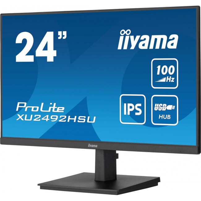 iiyama ProLite 24 IPS technology panel with USB hub and 100Hz refresh rate
