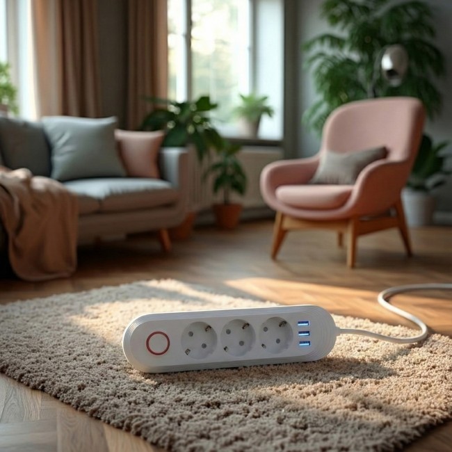 Maclean power strip, 3 socket extension + 3xUSB, 110-240V AC 50/60Hz, 2.1A max 2500W, 1.5m, white, MCE394 W Maclean power strip, 3 socket extension + 3xUSB, 110-240V AC 50/60Hz, 2.1A max 2500W, 1.5m, white, MCE394 W