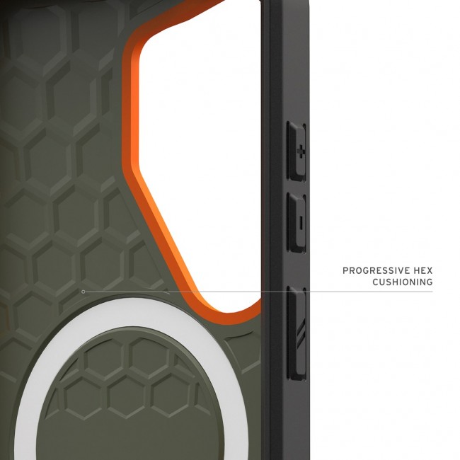 UAG Civilian Magnet - etui z wbudowanym modu em magnetycznym do Samsung Galaxy S26 Ultra (olive/orange)