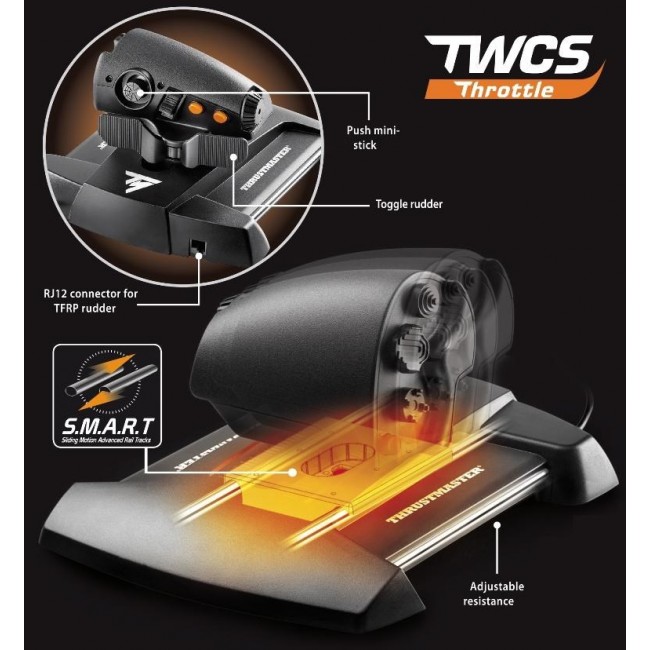 Thrustmaster T-16000M FCS Flight Pack Black USB Joystick Analogue / Digital MAC, PC Thrustmaster T-16000M FCS Flight Pack Black USB Joystick Analogue / Digital MAC, PC