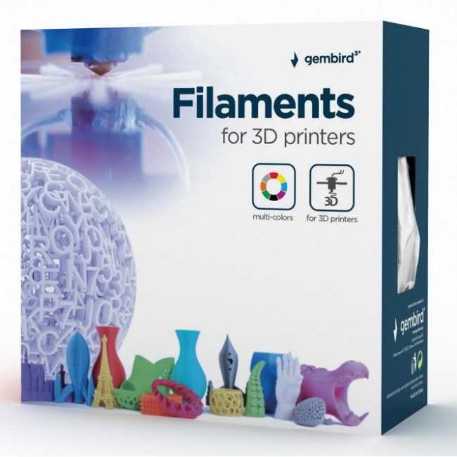 Gembird 3DP-PLA+1.75-02-W 3D printing material Polylactic acid (PLA) White 1 kg
