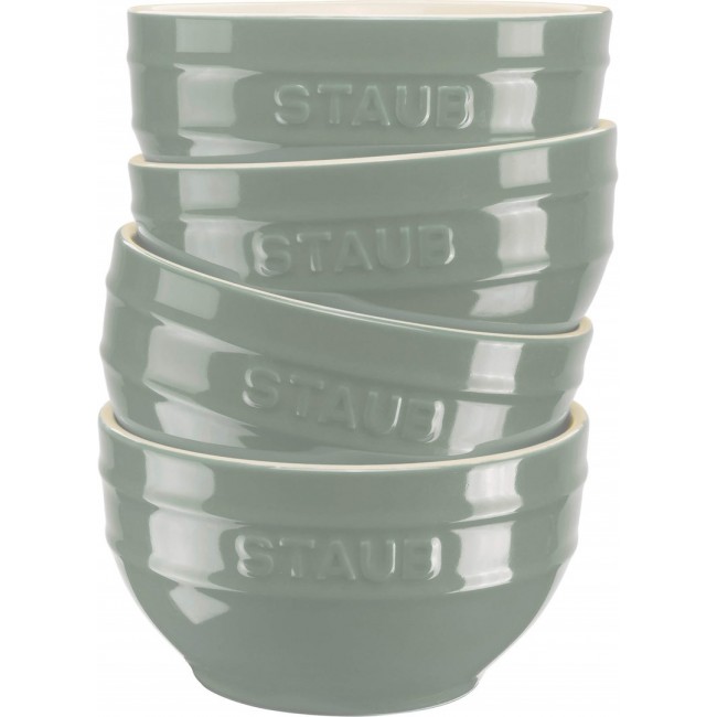 STAUB Serving Set of 4 Bowls 12 cm, Eucalyptus STAUB Serving Set of 4 Bowls 12 cm, Eucalyptus