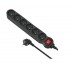 Maclean MCE188 power extension 5 m 6 AC outlet(s) Indoor Black